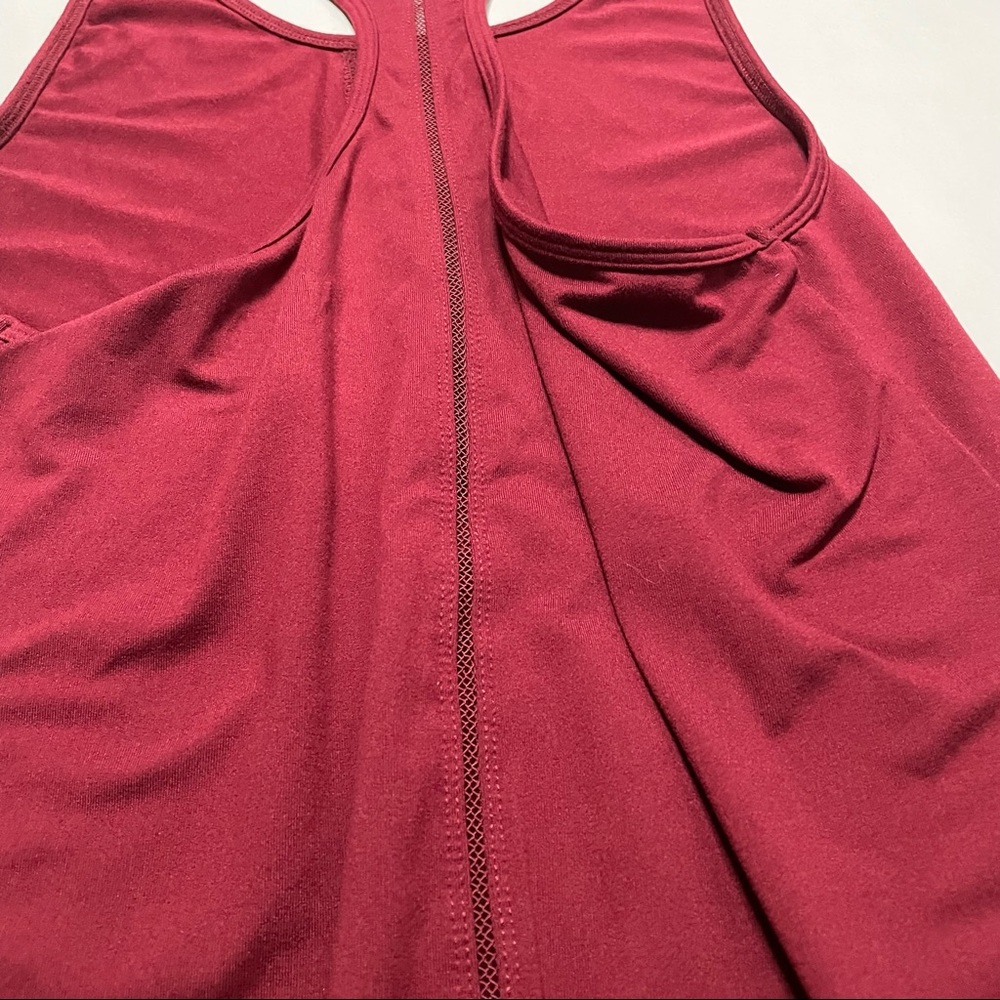Zyia Active Berry Red Racerback Athleisure Lounge Athletic Tank Top Size Small - Picture 4 of 5